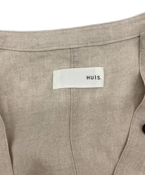 HUIS（ハウス）HUIS (ハウス) シャトルリネンバンドカラーワイドワンピース ベージュ サイズ:SIZE Freeの古着・服飾アイテム