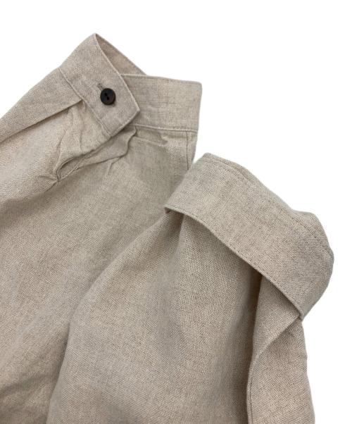 HUIS（ハウス）HUIS (ハウス) シャトルリネンバンドカラーワイドワンピース ベージュ サイズ:SIZE Freeの古着・服飾アイテム