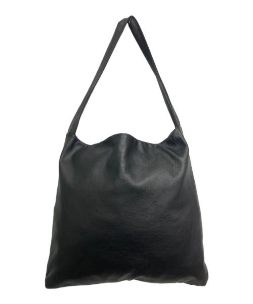 SOLAMONAT（ソラモナ）SOLAMONAT (ソラモナ) TIDE WAY (タイドウェイ) レザーショルダーバッグ ブラックの古着・服飾アイテム