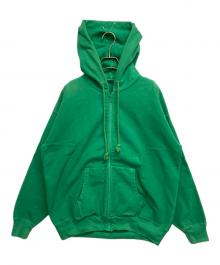 AURALEE（オーラリー）の古着「SUPER MILLED SWEAT ZIP PARKA」｜グリーン