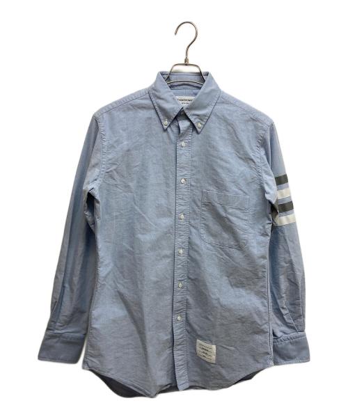 THOM BROWNE. NEW YORK（トムブラウン ニューヨーク）THOM BROWNE. NEW YORK (トムブラウン ニューヨーク) オックスフォード 4BAR シャツ ネイビー サイズ:2の古着・服飾アイテム