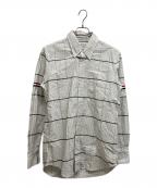 THOM BROWNE. NEW YORKトムブラウン ニューヨーク）の古着「RWBアームバンド オックスフォードシャツ」｜ホワイト