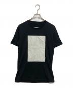 Maison Margielaメゾンマルジェラ）の古着「ロゴプリント入り アートパッチ装飾 クルーネックTシャツ」｜ブラック
