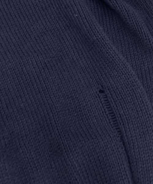 Maison Margiela（メゾンマルジェラ）Maison Margiela (メゾンマルジェラ) デストロイ ダメージ加工 コットンカーディガン ネイビー サイズ:SIZE　Sの古着・服飾アイテム