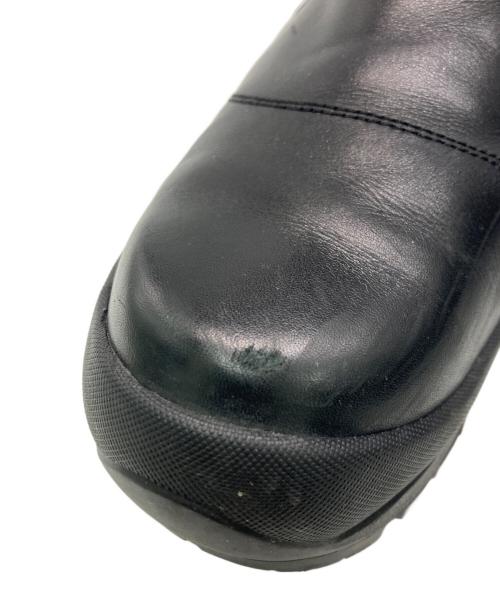 HYKE（ハイク）HYKE (ハイク) TOSHINOSUKE TAKEGAHARA (トシノスケ タケガハラ) Vibram Sole / レザー サイドゴア ショートブーツ ブラック サイズ:	SIZE 24cmｚの古着・服飾アイテム