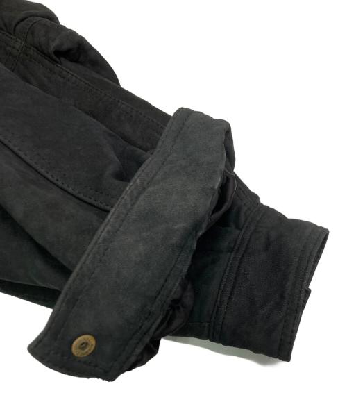 GIANNONE（ジャンノーネ）GIANNONE (ジャンノーネ) ヌバックレザージャケット ブラック サイズ:SIZE　Lの古着・服飾アイテム