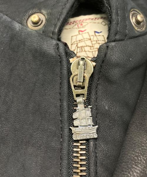 GIANNONE（ジャンノーネ）GIANNONE (ジャンノーネ) ヌバックレザージャケット ブラック サイズ:SIZE　Lの古着・服飾アイテム