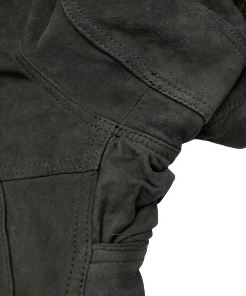 GIANNONE（ジャンノーネ）GIANNONE (ジャンノーネ) ヌバックレザージャケット ブラック サイズ:SIZE　Lの古着・服飾アイテム