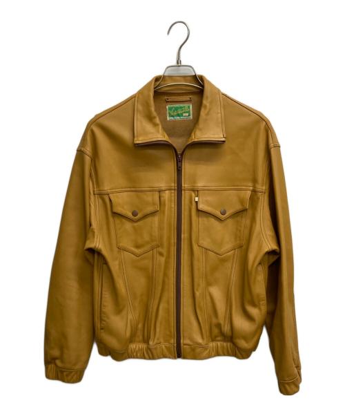 WESTOVERALLS（ウエストオーバーオールズ）WESTOVERALLS (ウエストオーバーオールズ) FREAK’S STORE (フリークスストア) レザートラックジャケット ブラウン サイズ:Sの古着・服飾アイテム