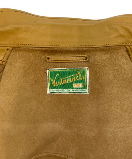 WESTOVERALLS（ウエストオーバーオールズ）WESTOVERALLS (ウエストオーバーオールズ) FREAK’S STORE (フリークスストア) レザートラックジャケット ブラウン サイズ:Sの古着・服飾アイテム