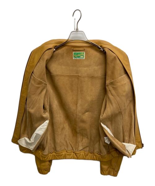 WESTOVERALLS（ウエストオーバーオールズ）WESTOVERALLS (ウエストオーバーオールズ) FREAK’S STORE (フリークスストア) レザートラックジャケット ブラウン サイズ:Sの古着・服飾アイテム