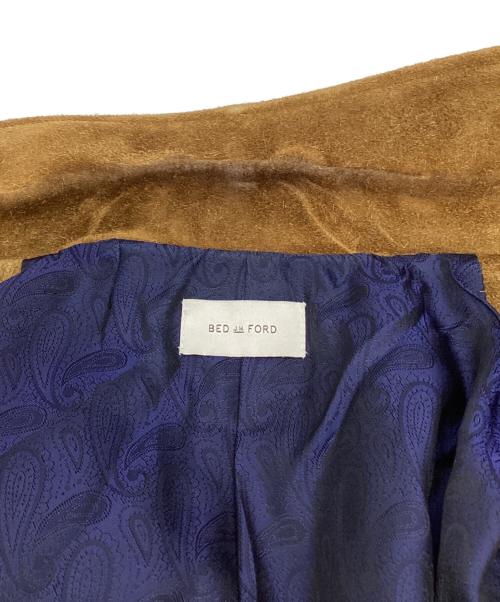 BED J.W. FORD（ベッドフォード）BED J.W. FORD (ベッドフォード) キャメルホーススエードジャケット ブラウンの古着・服飾アイテム