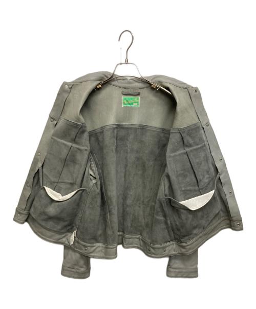 WESTOVERALLS（ウエストオーバーオールズ）WESTOVERALLS (ウエストオーバーオールズ) スエード切替レザージャケット グレー サイズ:SIZE Sの古着・服飾アイテム