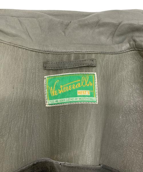 WESTOVERALLS（ウエストオーバーオールズ）WESTOVERALLS (ウエストオーバーオールズ) スエード切替レザージャケット グレー サイズ:SIZE Sの古着・服飾アイテム