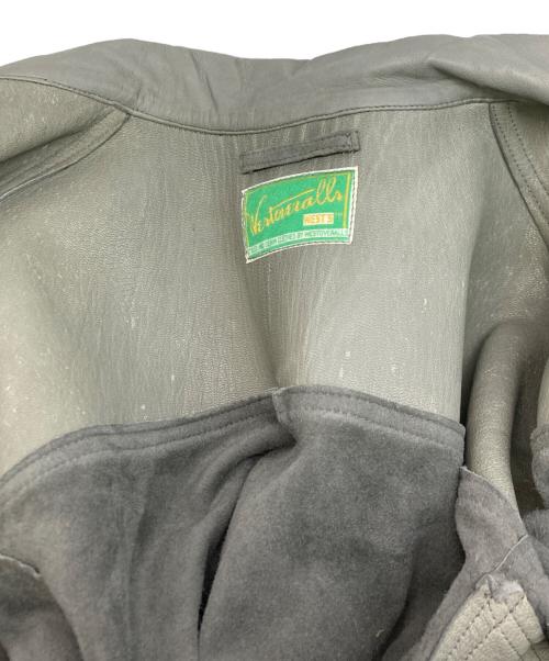 WESTOVERALLS（ウエストオーバーオールズ）WESTOVERALLS (ウエストオーバーオールズ) スエード切替レザージャケット グレー サイズ:SIZE Sの古着・服飾アイテム