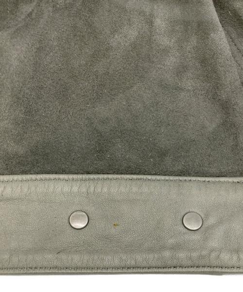 WESTOVERALLS（ウエストオーバーオールズ）WESTOVERALLS (ウエストオーバーオールズ) スエード切替レザージャケット グレー サイズ:SIZE Sの古着・服飾アイテム