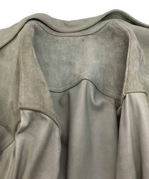 WESTOVERALLS（ウエストオーバーオールズ）WESTOVERALLS (ウエストオーバーオールズ) スエード切替レザージャケット グレー サイズ:SIZE Sの古着・服飾アイテム