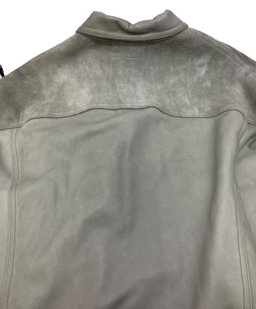 WESTOVERALLS（ウエストオーバーオールズ）WESTOVERALLS (ウエストオーバーオールズ) スエード切替レザージャケット グレー サイズ:SIZE Sの古着・服飾アイテム