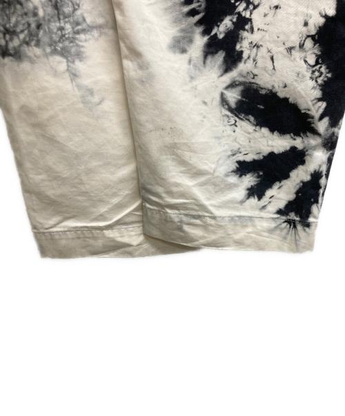 KAPITAL（キャピタル）KAPITAL (キャピタル) タイダイ柄ワイドパンツ ホワイト×ブラック サイズ:2/Mの古着・服飾アイテム