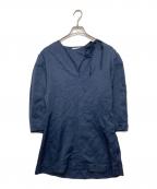 JIL SANDERジルサンダー）の古着「五分袖チュニックブラウス」｜ネイビー