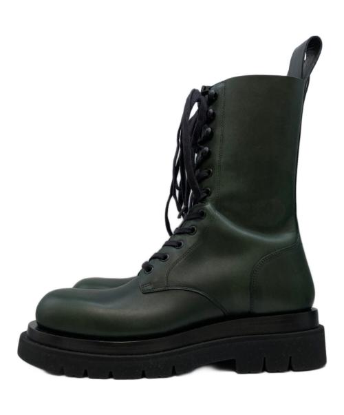 BOTTEGA VENETA（ボッテガベネタ）BOTTEGA VENETA (ボッテガベネタ) Lug Lace Boot グリーン サイズ:41の古着・服飾アイテム