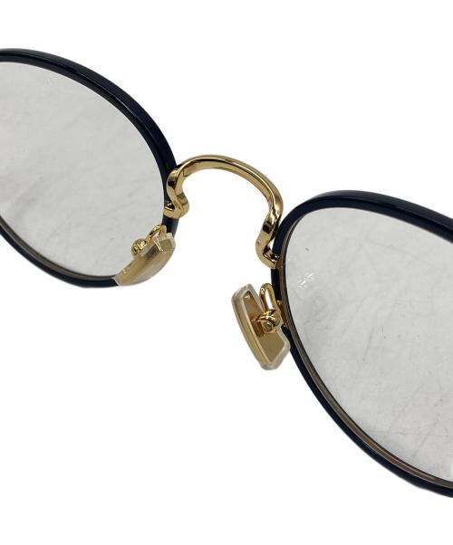 BOTTEGA VENETA（ボッテガベネタ）BOTTEGA VENETA (ボッテガベネタ) 伊達眼鏡 ブラック×ゴールド サイズ:48-21-140の古着・服飾アイテム