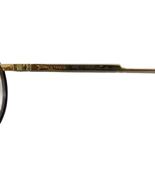 BOTTEGA VENETA（ボッテガベネタ）BOTTEGA VENETA (ボッテガベネタ) 伊達眼鏡 ブラック×ゴールド サイズ:48-21-140の古着・服飾アイテム