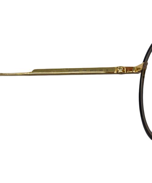 BOTTEGA VENETA（ボッテガベネタ）BOTTEGA VENETA (ボッテガベネタ) 伊達眼鏡 ブラック×ゴールド サイズ:48-21-140の古着・服飾アイテム