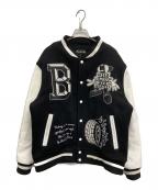 BlackEyePatchブラックアイパッチ）の古着「OG BOY VARSITY JACKET/スタジャン」｜ホワイト×ブラック