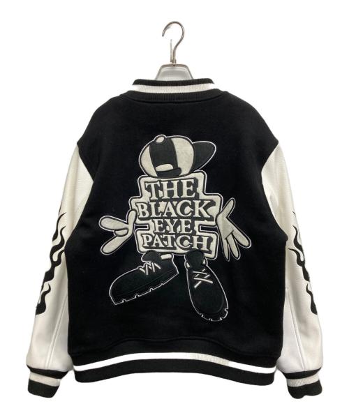 BlackEyePatch（ブラックアイパッチ）BlackEyePatch (ブラックアイパッチ) OG BOY VARSITY JACKET/スタジャン ホワイト×ブラック サイズ:SIZE Mの古着・服飾アイテム