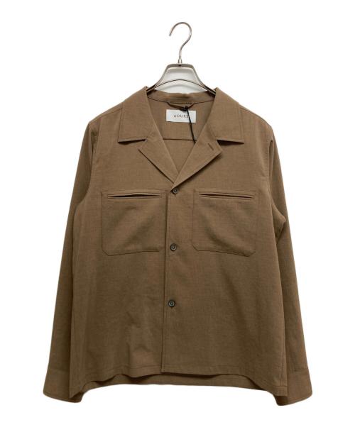 AOURE（アウール）AOURE (アウール) 2パッチシャツブルゾン ブラウン サイズ:SIZE L 未使用品の古着・服飾アイテム