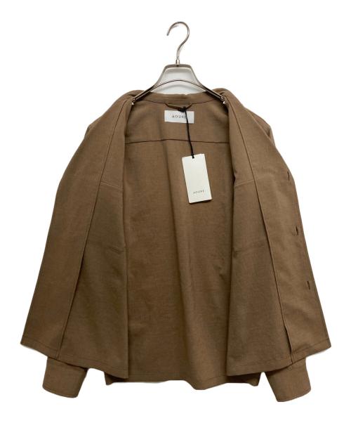AOURE（アウール）AOURE (アウール) 2パッチシャツブルゾン ブラウン サイズ:SIZE L 未使用品の古着・服飾アイテム
