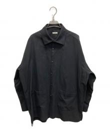 RAKINES（ラキネス）の古着「Micro light suede シャツ」｜ブラック