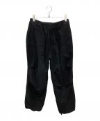 COMOLIコモリ）の古着「モールスキン ニータックパンツ」｜ブラック
