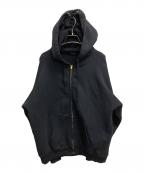COMOLIコモリ）の古着「コットン裏毛 ジップパーカー」｜ブラック