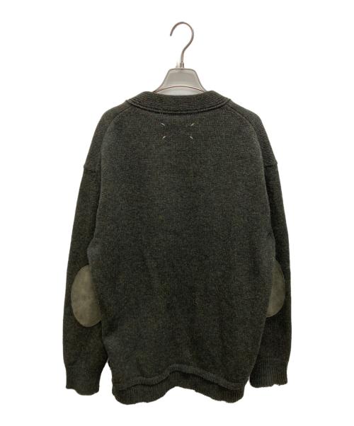 Maison Margiela（メゾンマルジェラ）Maison Margiela (メゾンマルジェラ) 5G エルボーパッチ ニット カーディガン カーキ サイズ:SIZE　Mの古着・服飾アイテム
