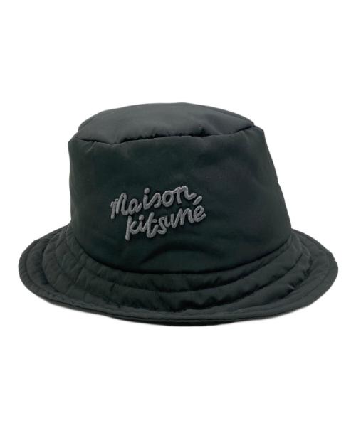 maison kitsune（メゾンキツネ）MAISON KITSUNE (メゾンキツネ) パファー バケット ハット ブラック 未使用品の古着・服飾アイテム