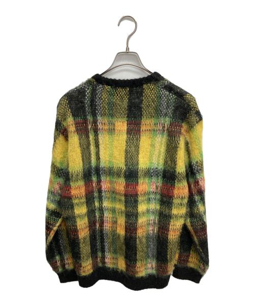 SUPREME（シュプリーム）SUPREME (シュプリーム) Brushed Plaid Sweater ブラック×イエロー サイズ:SIZE　Mの古着・服飾アイテム