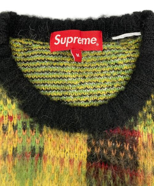 SUPREME（シュプリーム）SUPREME (シュプリーム) Brushed Plaid Sweater ブラック×イエロー サイズ:SIZE　Mの古着・服飾アイテム