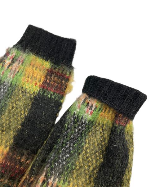 SUPREME（シュプリーム）SUPREME (シュプリーム) Brushed Plaid Sweater ブラック×イエロー サイズ:SIZE　Mの古着・服飾アイテム