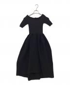 CFCLシーエフシーエル）の古着「POTTERY HS OFF SHOULDER SHORT SLEEVE DRESS」｜ブラック