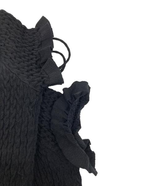 CHANEL（シャネル）CHANEL (シャネル) ココマークラインストーンニットワンピース ブラック サイズ:SIZE 36の古着・服飾アイテム