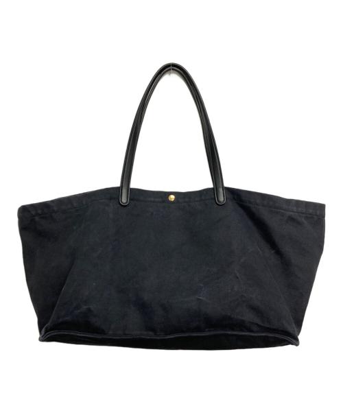THE ROW（ザ ロウ）THE ROW (ザ ロウ) Idaho XL コットンキャンバス トートバッグ ブラックの古着・服飾アイテム