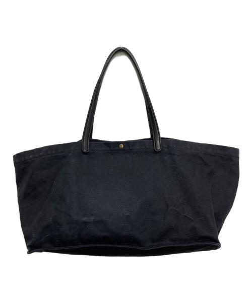 THE ROW（ザ ロウ）THE ROW (ザ ロウ) Idaho XL コットンキャンバス トートバッグ ブラックの古着・服飾アイテム