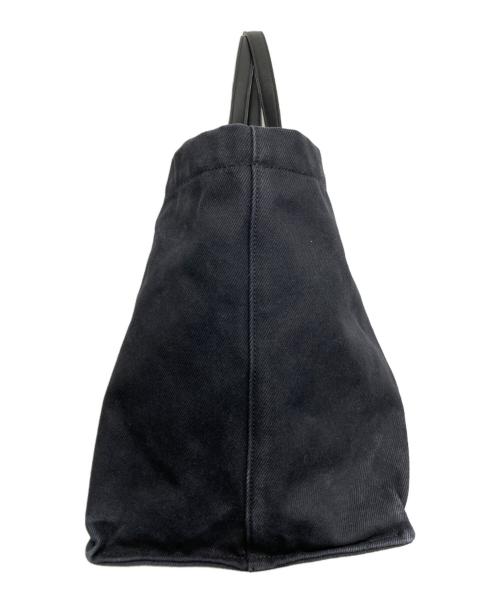 THE ROW（ザ ロウ）THE ROW (ザ ロウ) Idaho XL コットンキャンバス トートバッグ ブラックの古着・服飾アイテム