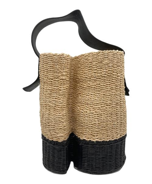 sacai（サカイ）sacai (サカイ) s Basket Bag ブラック×ベージュ サイズ:実寸サイズをご参照下さい。の古着・服飾アイテム