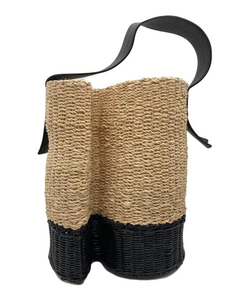 sacai（サカイ）sacai (サカイ) s Basket Bag ブラック×ベージュ サイズ:実寸サイズをご参照下さい。の古着・服飾アイテム