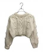 NKNITエヌニット）の古着「ショート丈ニット」｜ベージュ