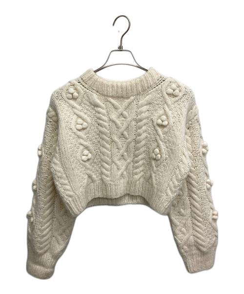 NKNIT（エヌニット）NKNIT (エヌニット) ショート丈ニット ベージュ サイズ:1の古着・服飾アイテム