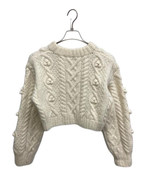 NKNIT（エヌニット）NKNIT (エヌニット) ショート丈ニット ベージュ サイズ:1の古着・服飾アイテム